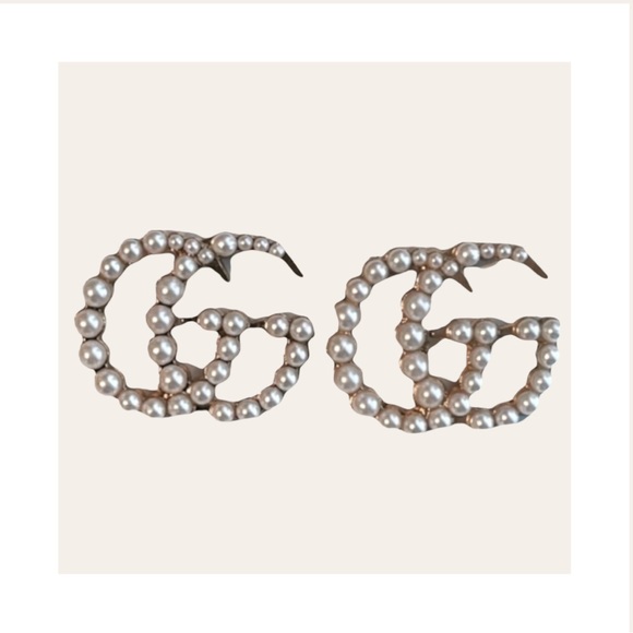 Jewelry Gg Initials Pearl Earrings Poshmark